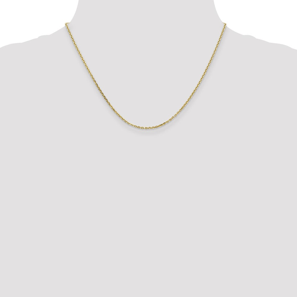 10k Yellow Gold 1.65 mm D/C Cable Chain (3.54 grams)