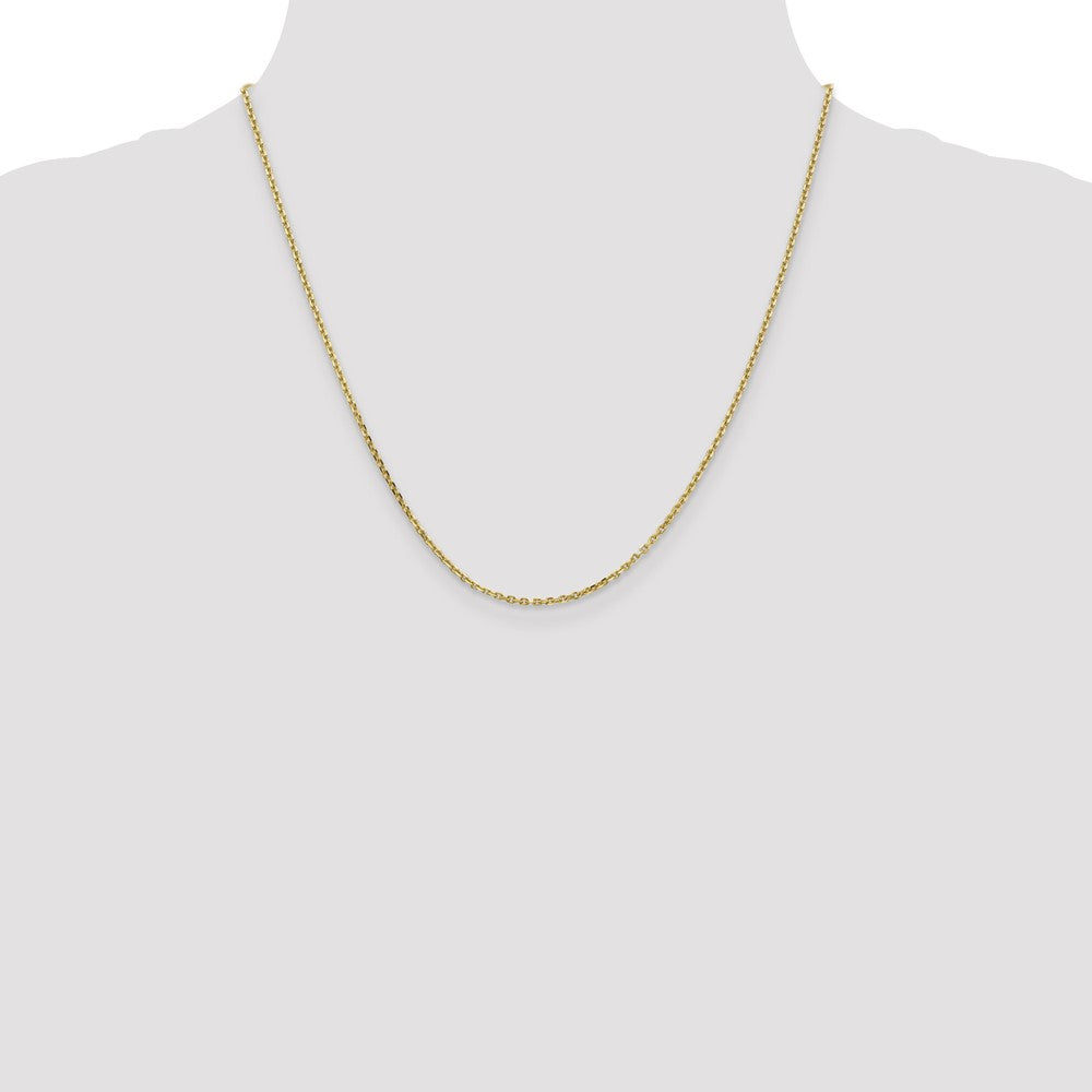 10k Yellow Gold 1.65 mm D/C Cable Chain (3.54 grams)