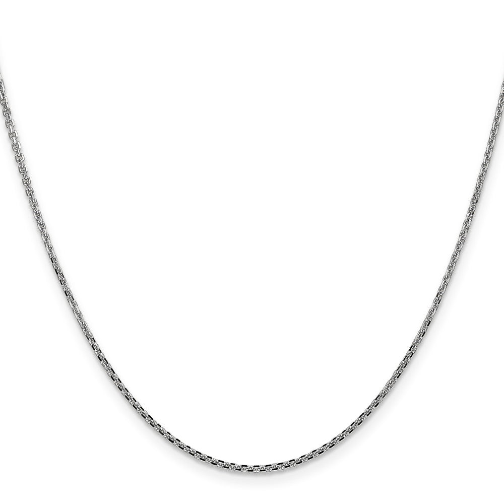 10k White Gold 1.45 mm D/C Cable Chain (2.41 grams)