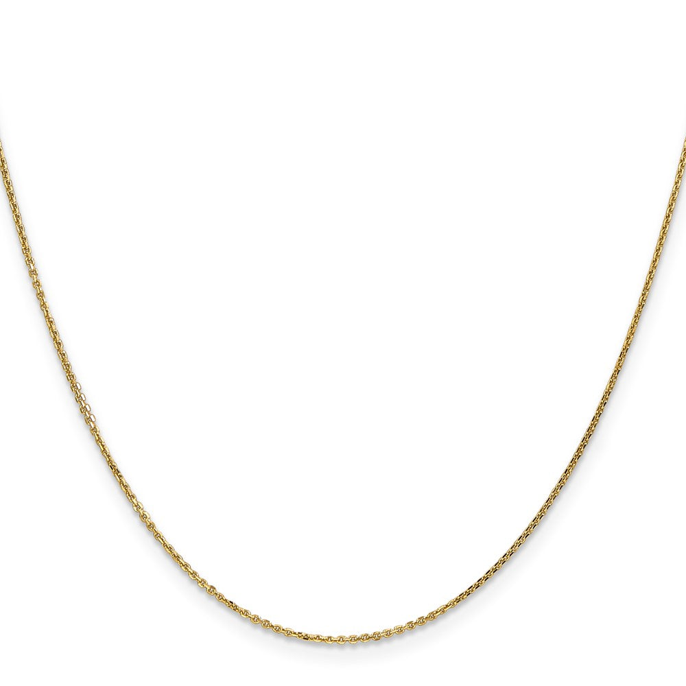 10k Yellow Gold 0.95 mm D/C Cable Chain (1.36 grams)