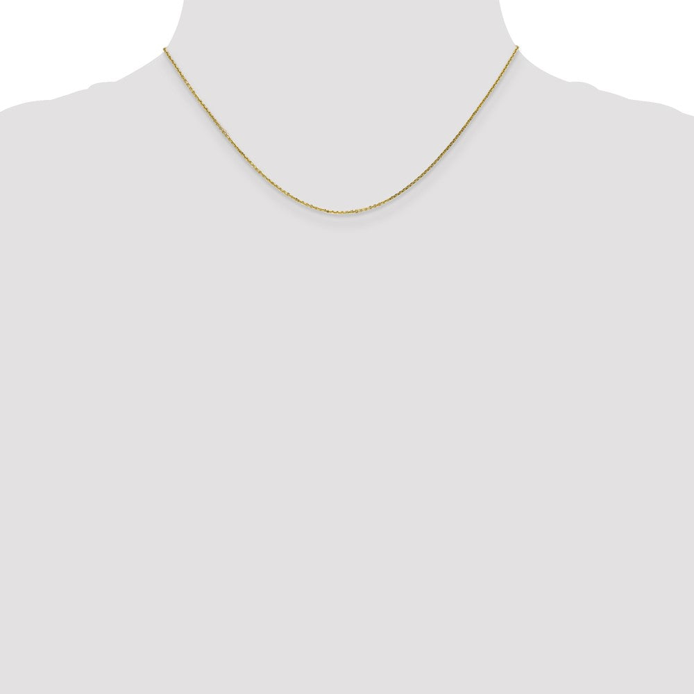 10k Yellow Gold 0.95 mm D/C Cable Chain (1.36 grams)
