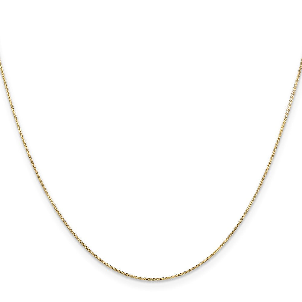 10k Yellow Gold 0.8 mm D/C Round Open Link Cable Chain (1 grams)