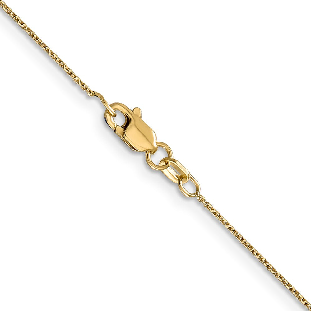 10k Yellow Gold 0.8 mm D/C Round Open Link Cable Chain