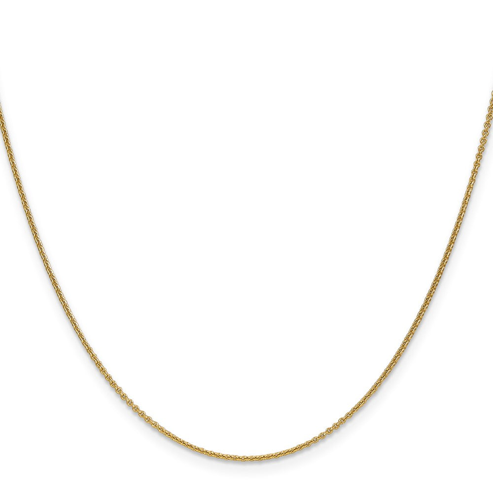 10k Yellow Gold 1 mm Round Open Link Cable Chain (1.5 grams)