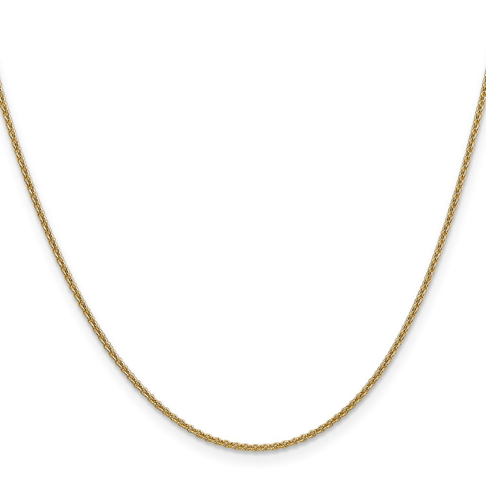 10k Yellow Gold 1.4 mm Round Open Link Cable Chain (2.46 grams)
