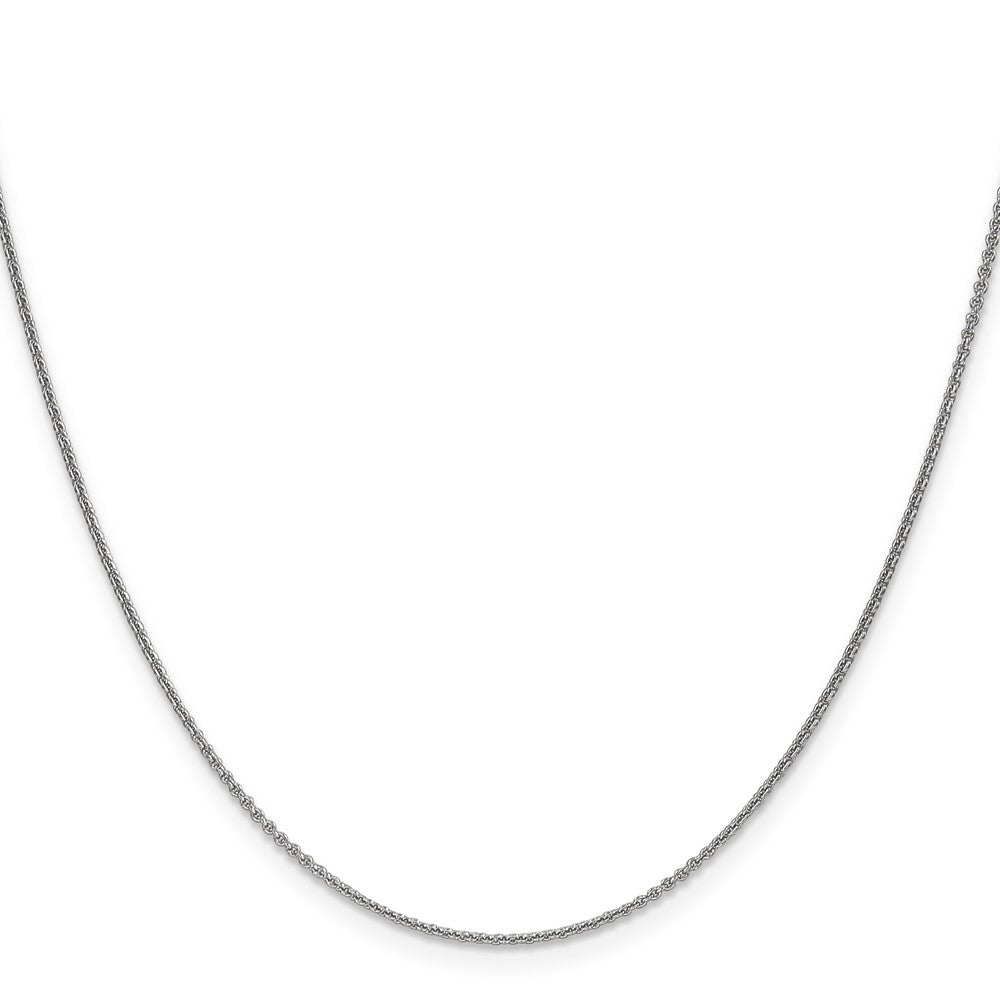 10k White Gold 1 mm Round Open Link Cable Chain (1.52 grams)