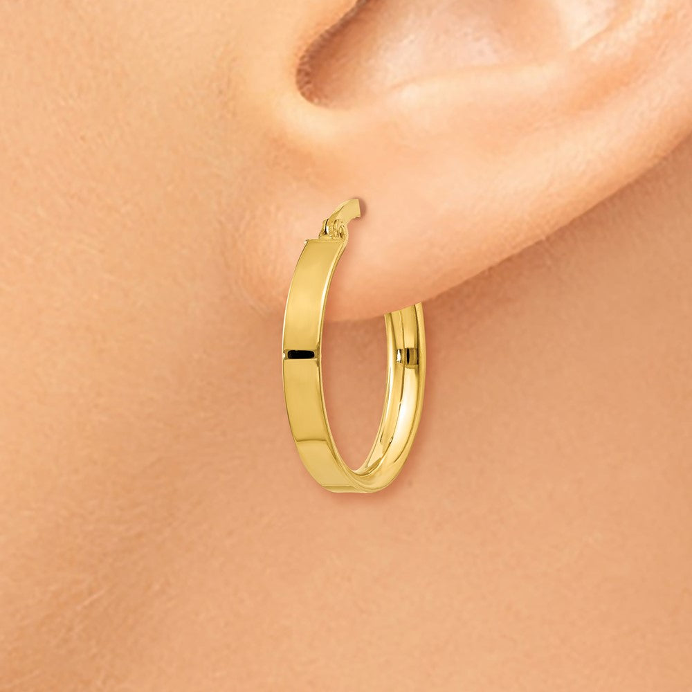 10k Yellow Gold 19 mm Small Hoop Earrings (1.29 grams)