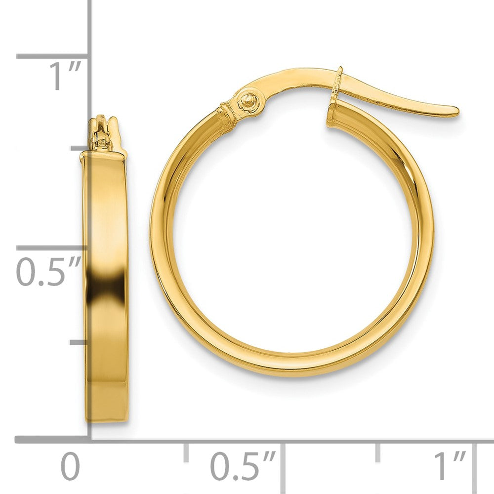 10k Yellow Gold 19 mm Small Hoop Earrings (1.29 grams)