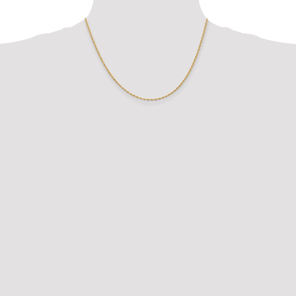 10k Yellow Gold 1.85 mm D/C Quadruple Rope Chain (3.17 grams)