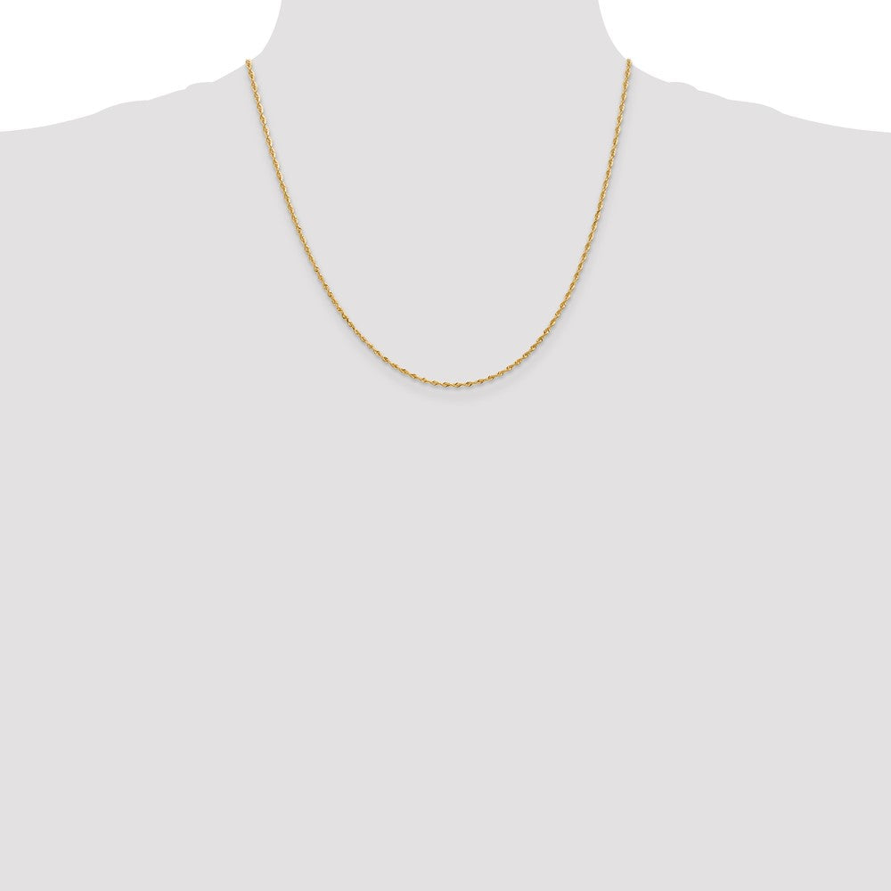 10k Yellow Gold 1.85 mm D/C Quadruple Rope Chain (3.17 grams)