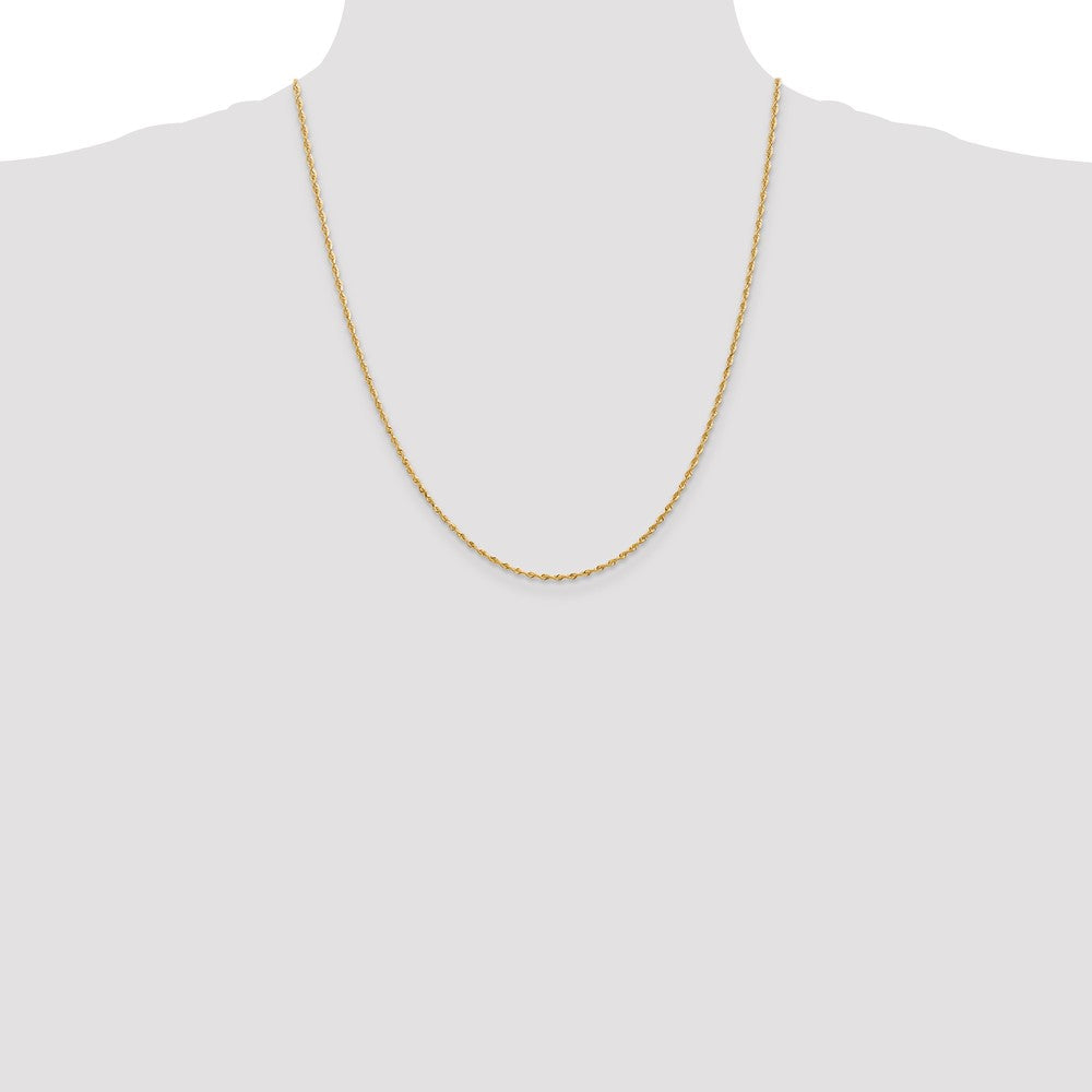 10k Yellow Gold 1.85 mm D/C Quadruple Rope Chain (3.17 grams)
