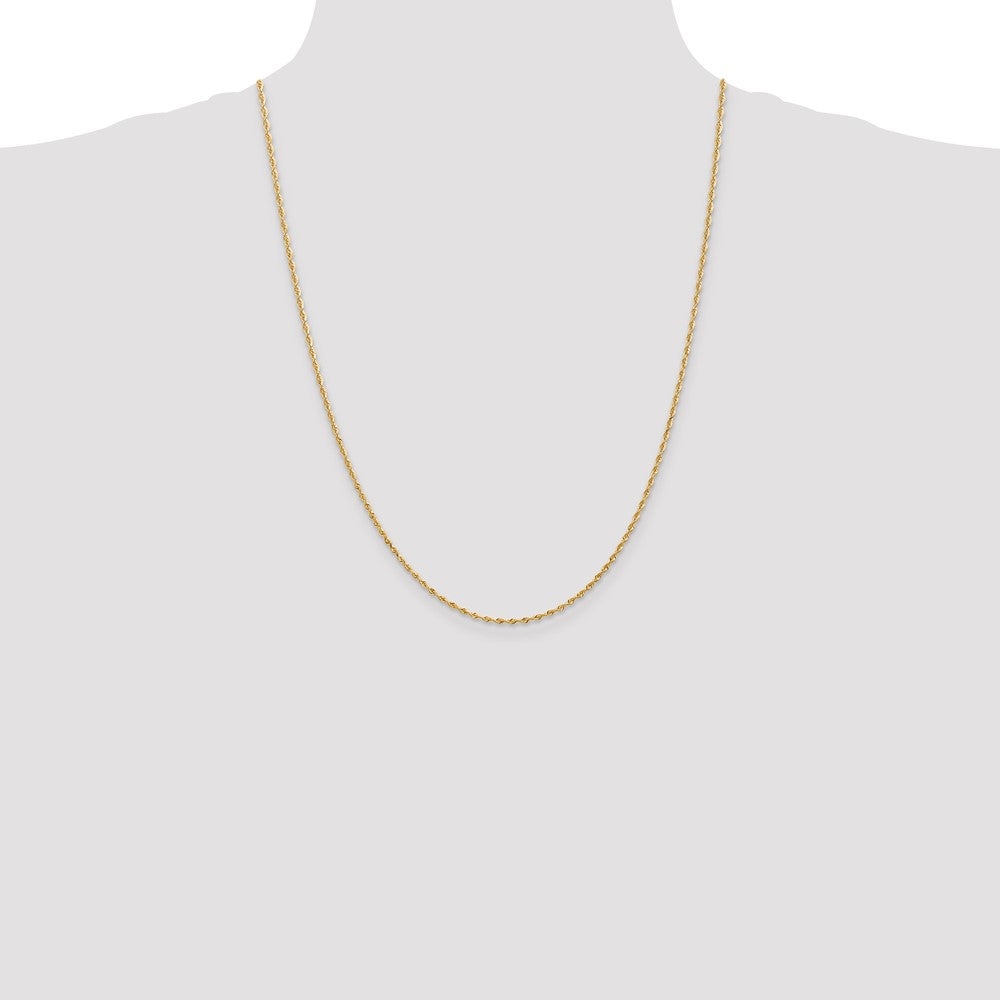 10k Yellow Gold 1.85 mm D/C Quadruple Rope Chain (3.17 grams)