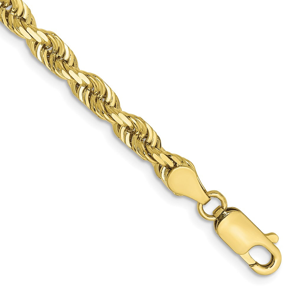 10k Yellow Gold 4.5 mm D/C Quadruple Rope Bracelet (8.44 grams)