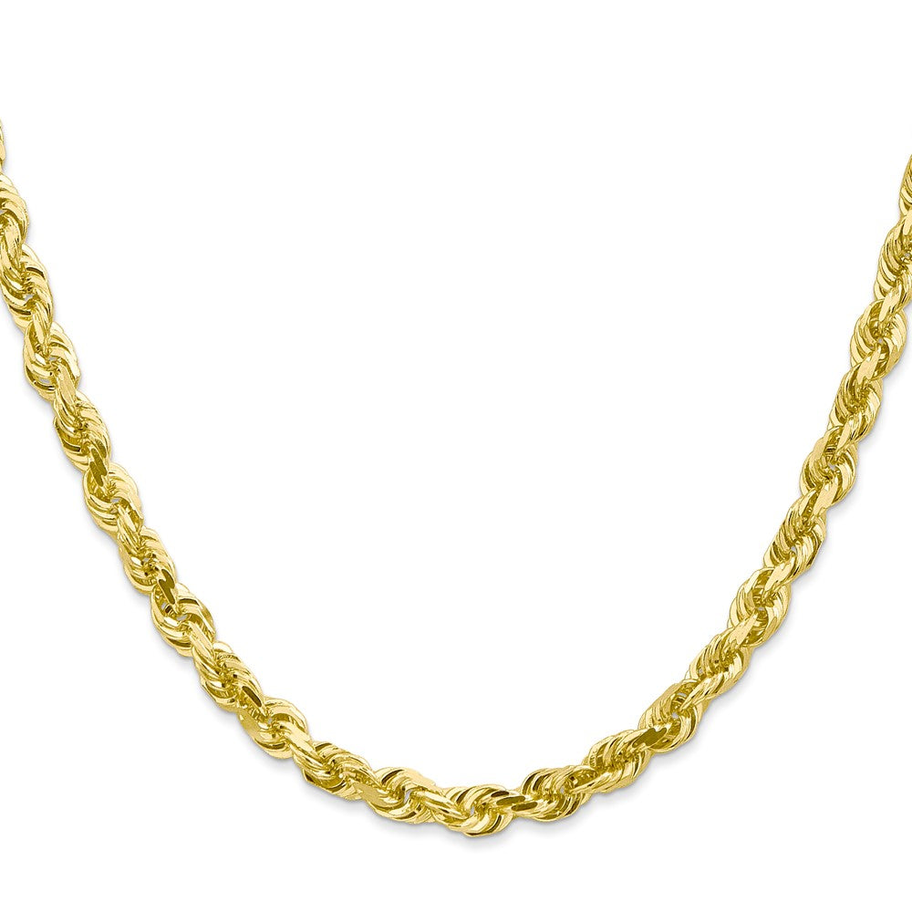 10k Yellow Gold 5 mm D/C Quadruple Rope Chain (31.07 grams)