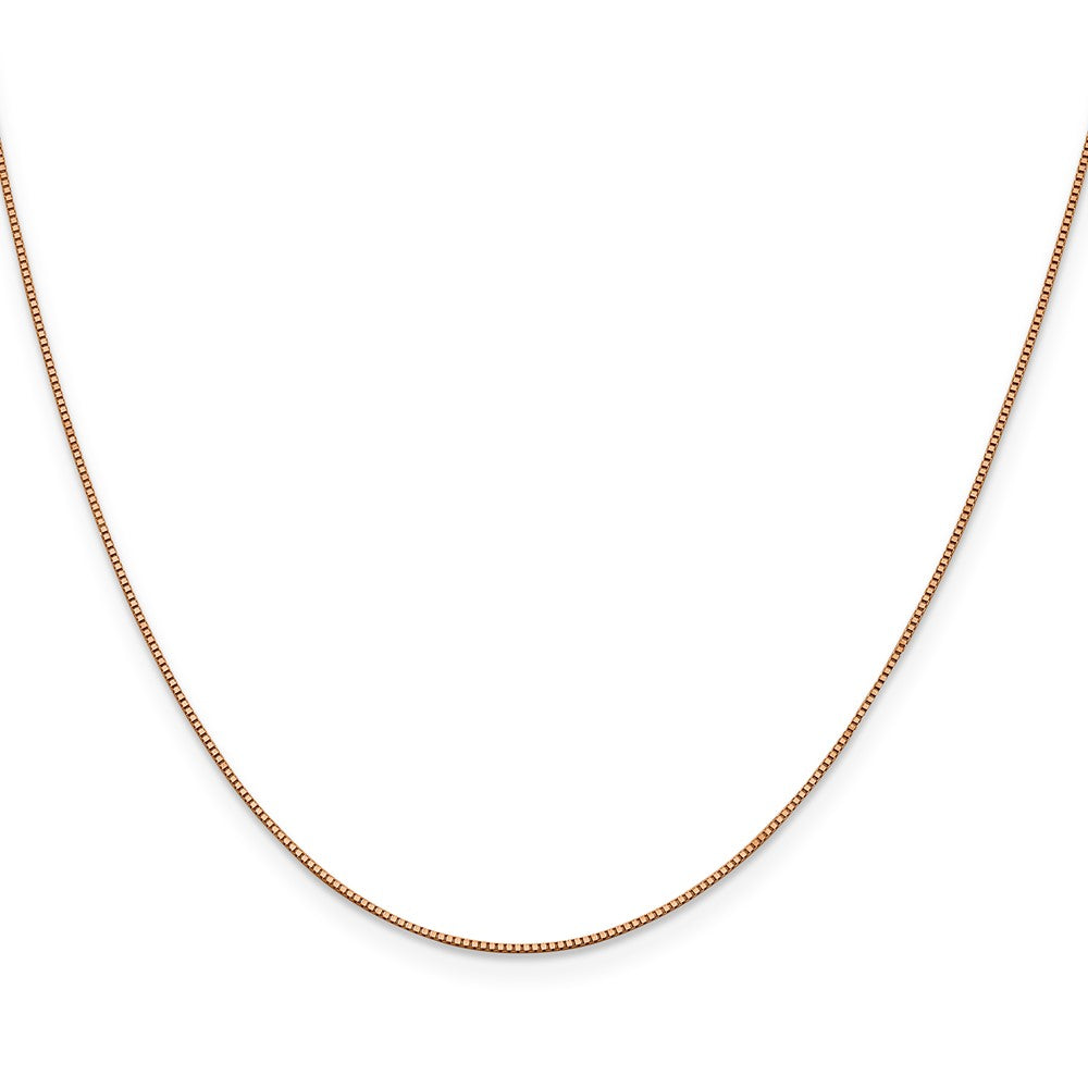 10k Rose Gold 0.7 mm Box Chain (1.64 grams)