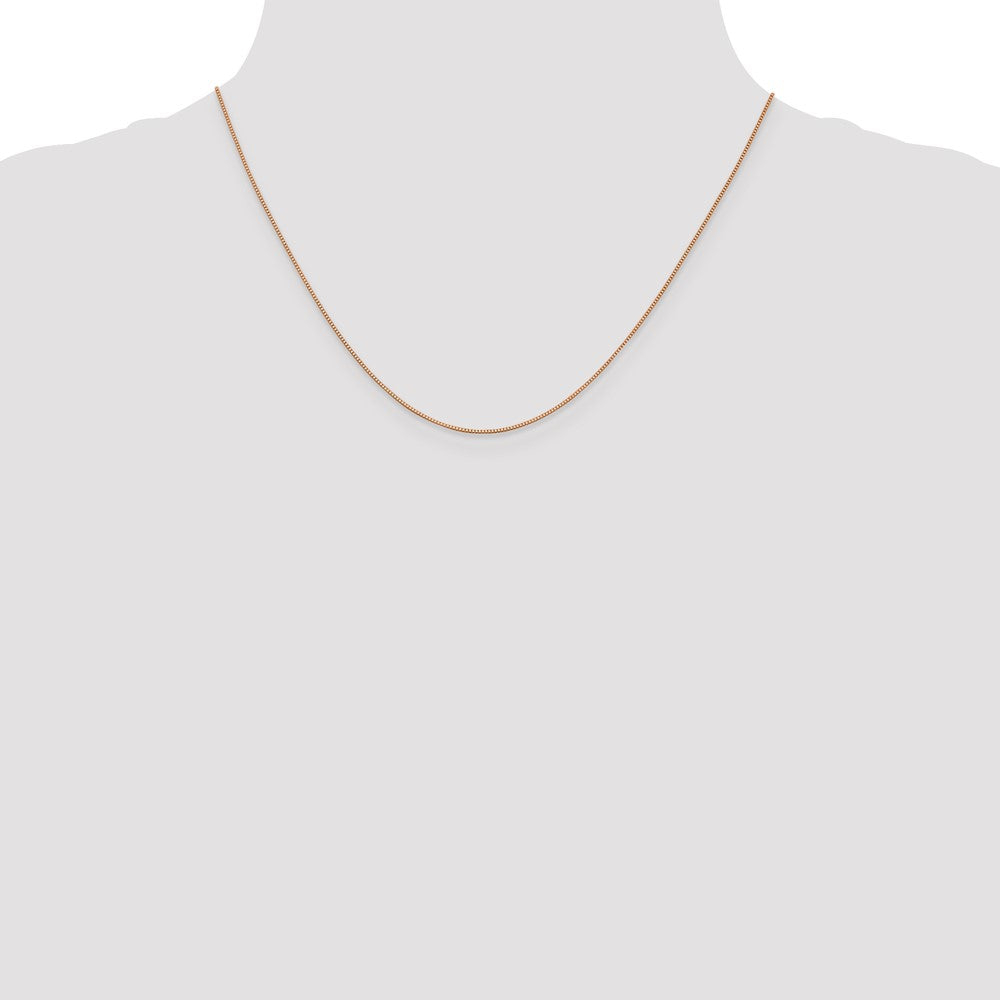 10k Rose Gold 0.7 mm Box Chain (1.64 grams)