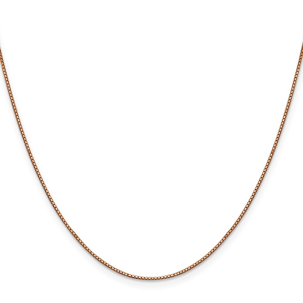 10k Rose Gold 0.9 mm Box Chain (2.1 grams)