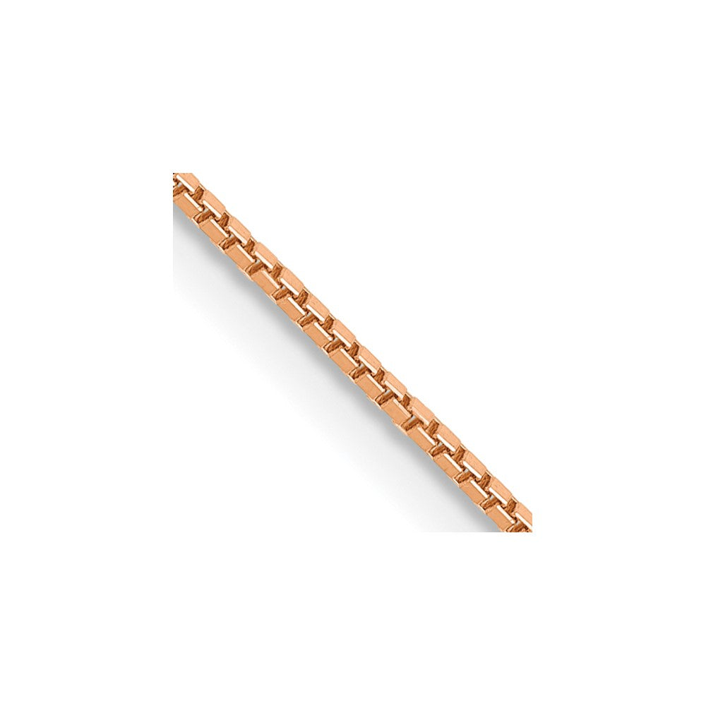 10k Rose Gold 0.9 mm Box Chain (2.1 grams)