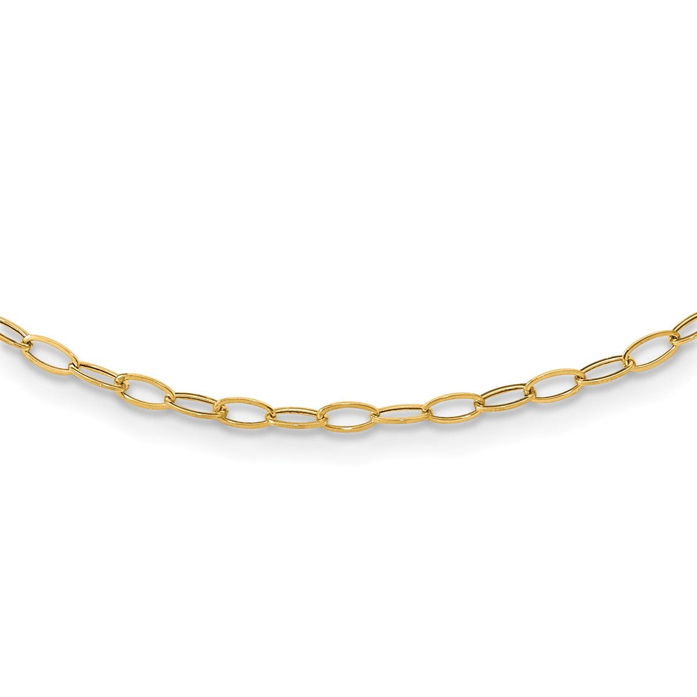 10k Yellow Gold 4 mm Oval Link Necklace (1.27 grams)