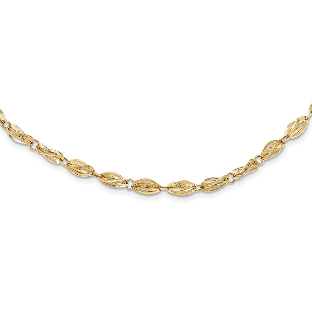10k Yellow Gold 5 mm Fancy Link Necklace (5.67 grams)