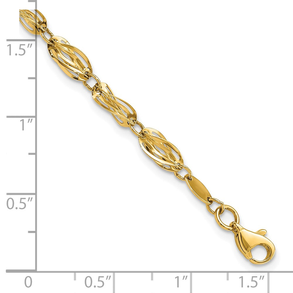 10k Yellow Gold 5 mm Gold Polished Fancy Bracelet (2.67 grams)