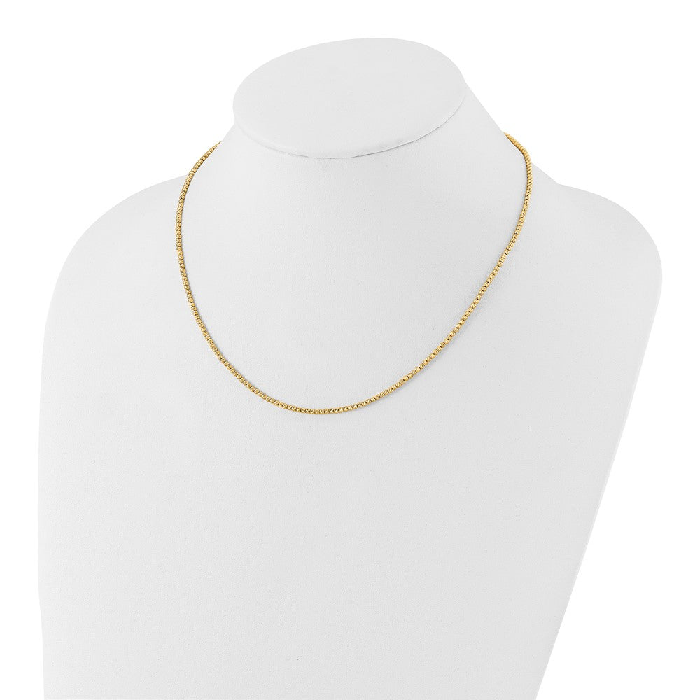 10k Yellow Gold 2 mm Diamond-cut Beaded in Necklace (6.26 grams)