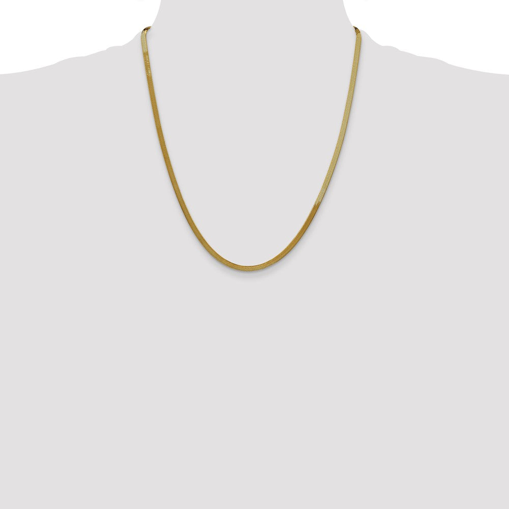10k Yellow Gold 3 mm Silky Herringbone Chain (4.72 grams)