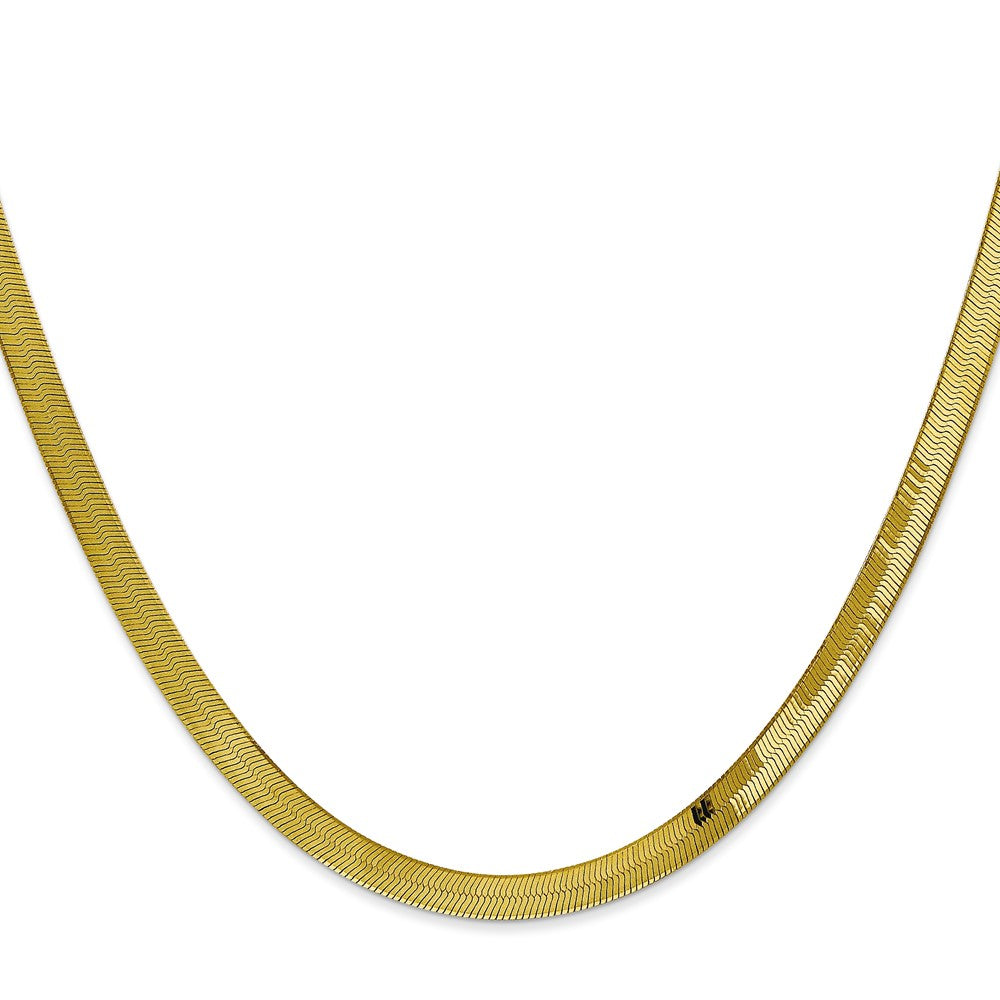 10k Yellow Gold 4 mm Silky Herringbone Chain (6.54 grams)