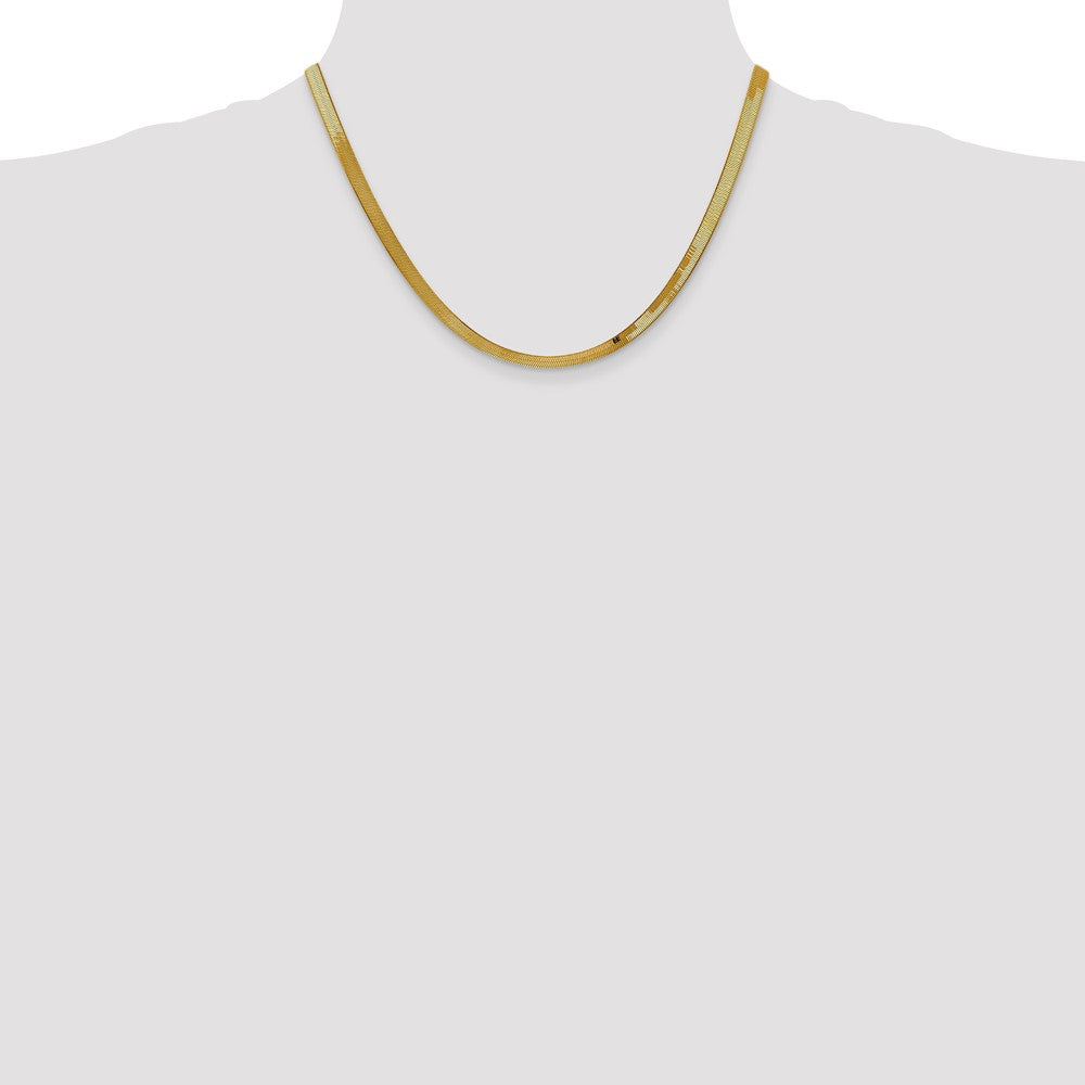 10k Yellow Gold 4 mm Silky Herringbone Chain (6.54 grams)
