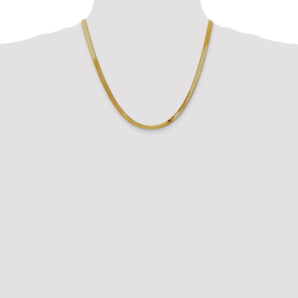 10k Yellow Gold 4 mm Silky Herringbone Chain (6.54 grams)