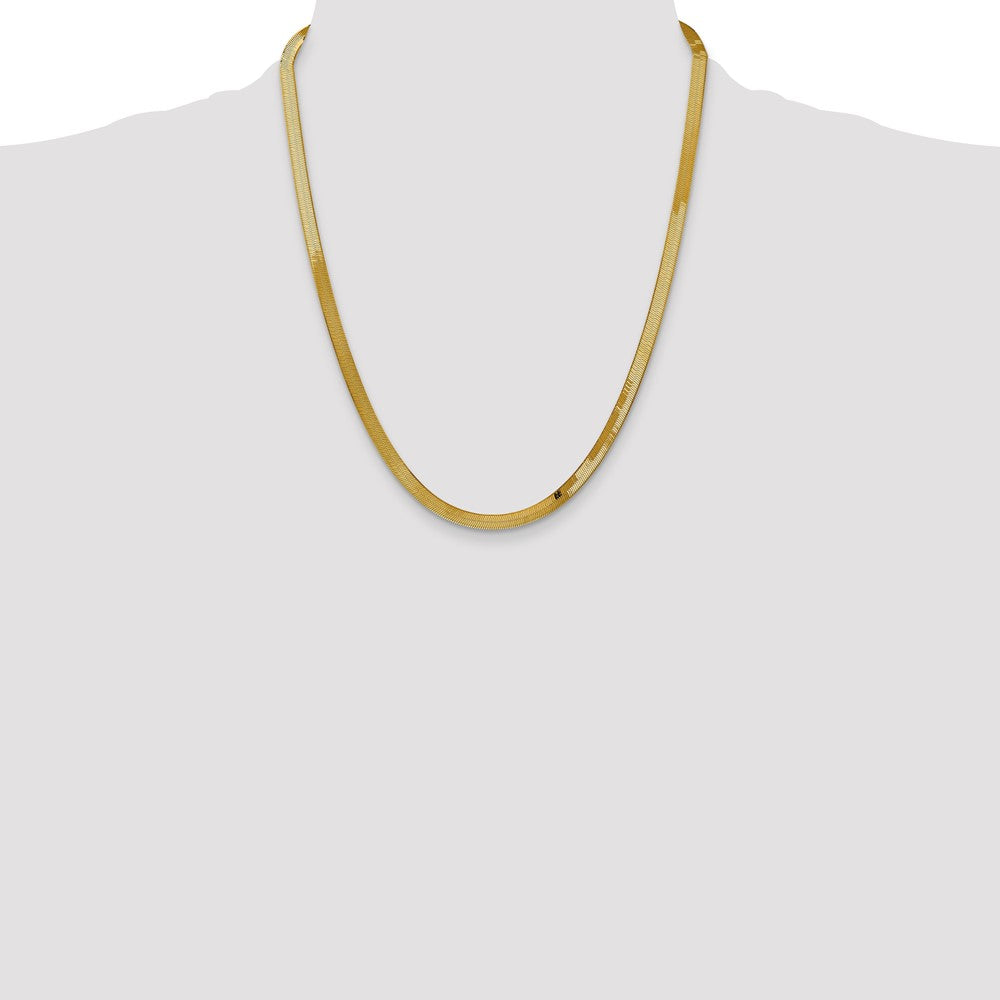 10k Yellow Gold 4 mm Silky Herringbone Chain (6.54 grams)