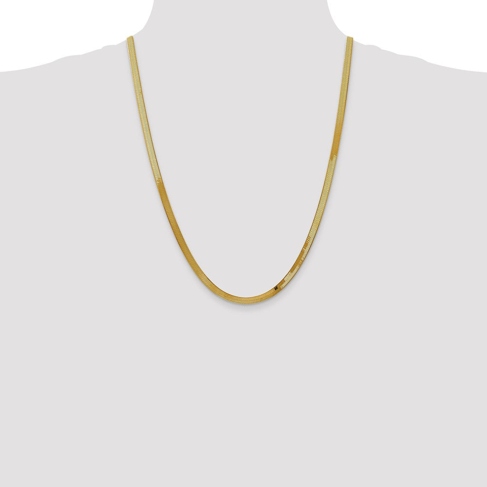 10k Yellow Gold 4 mm Silky Herringbone Chain (6.54 grams)