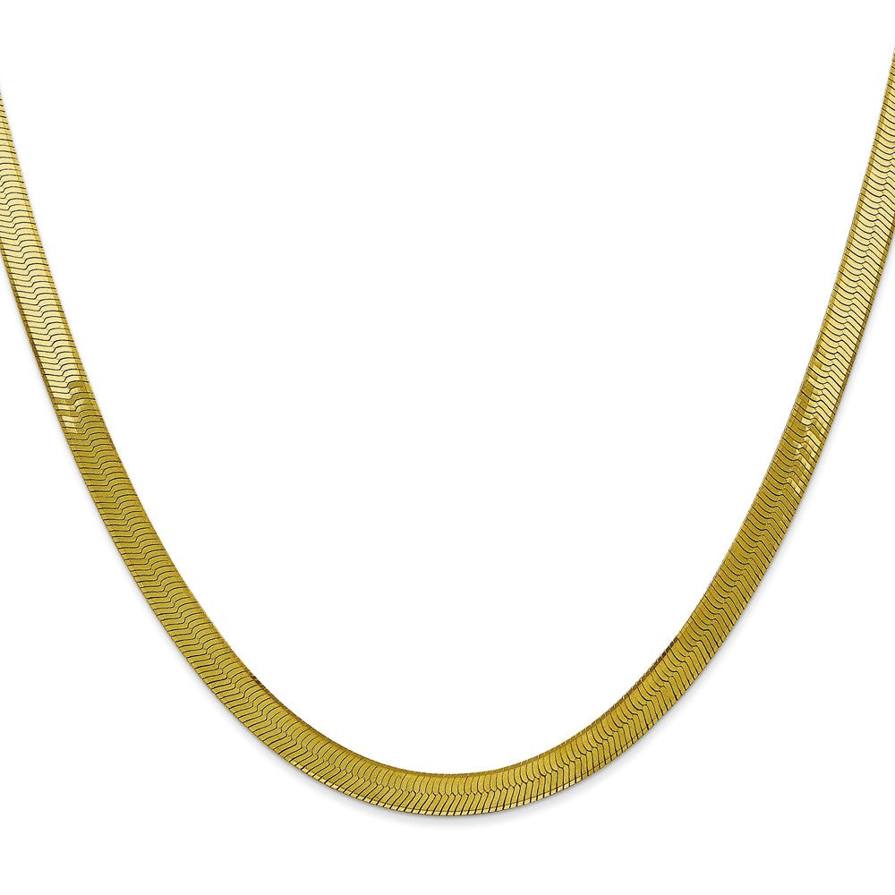 10k Yellow Gold 5 mm Silky Herringbone Chain