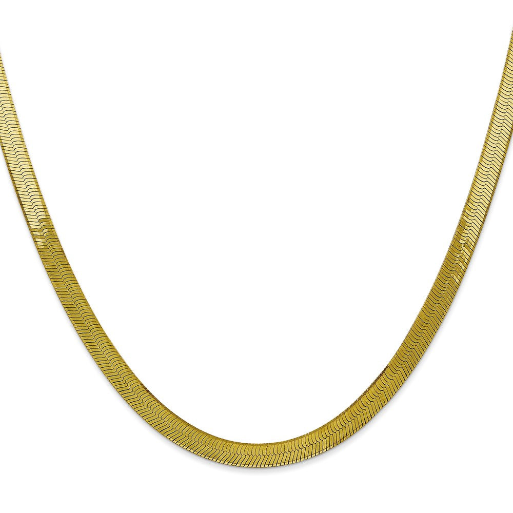 10k Yellow Gold 5 mm Silky Herringbone Chain (9.39 grams)