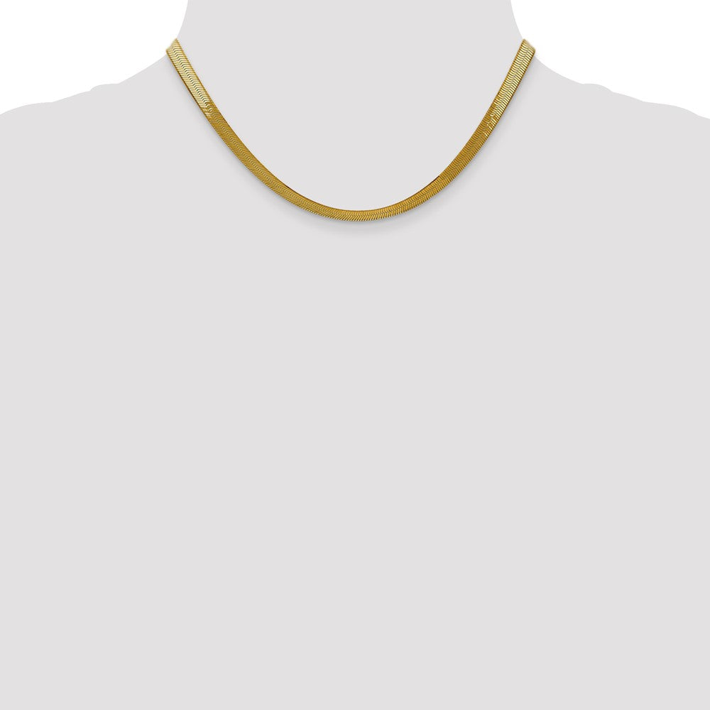 10k Yellow Gold 5 mm Silky Herringbone Chain (9.39 grams)