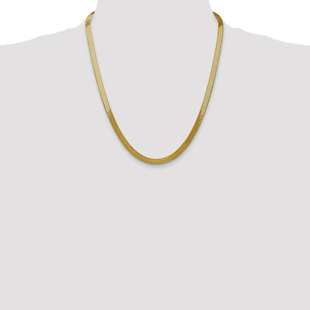 10k Yellow Gold 5 mm Silky Herringbone Chain (9.39 grams)