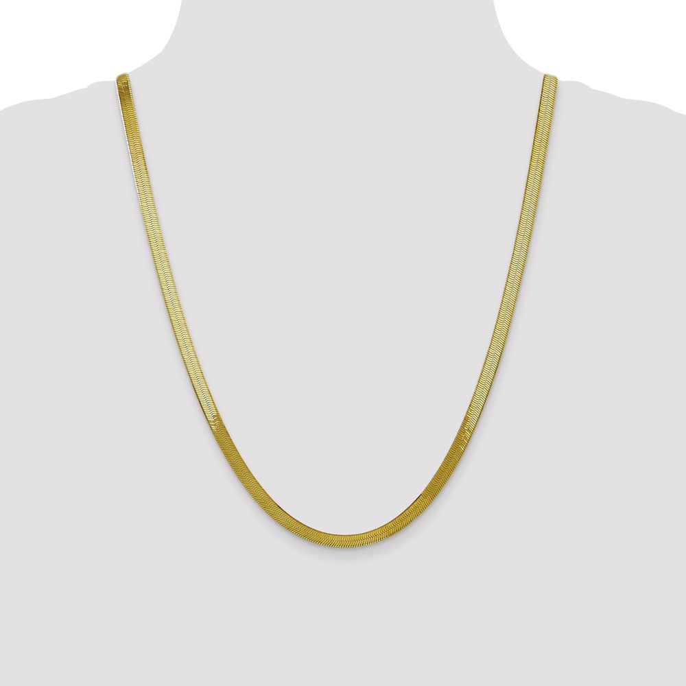 10k Yellow Gold 5 mm Silky Herringbone Chain (9.39 grams)