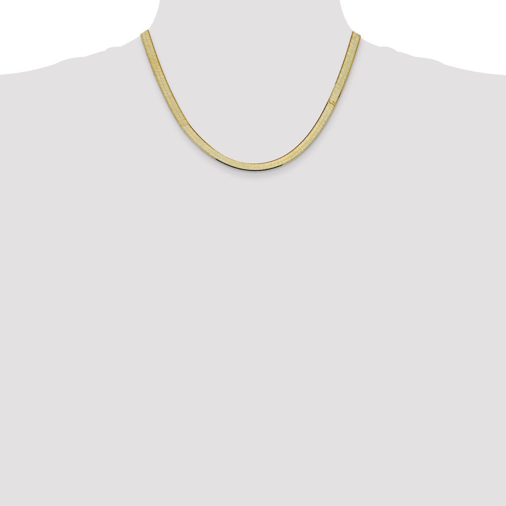 10k Yellow Gold 5.5 mm Silky Herringbone Chain (10.67 grams)
