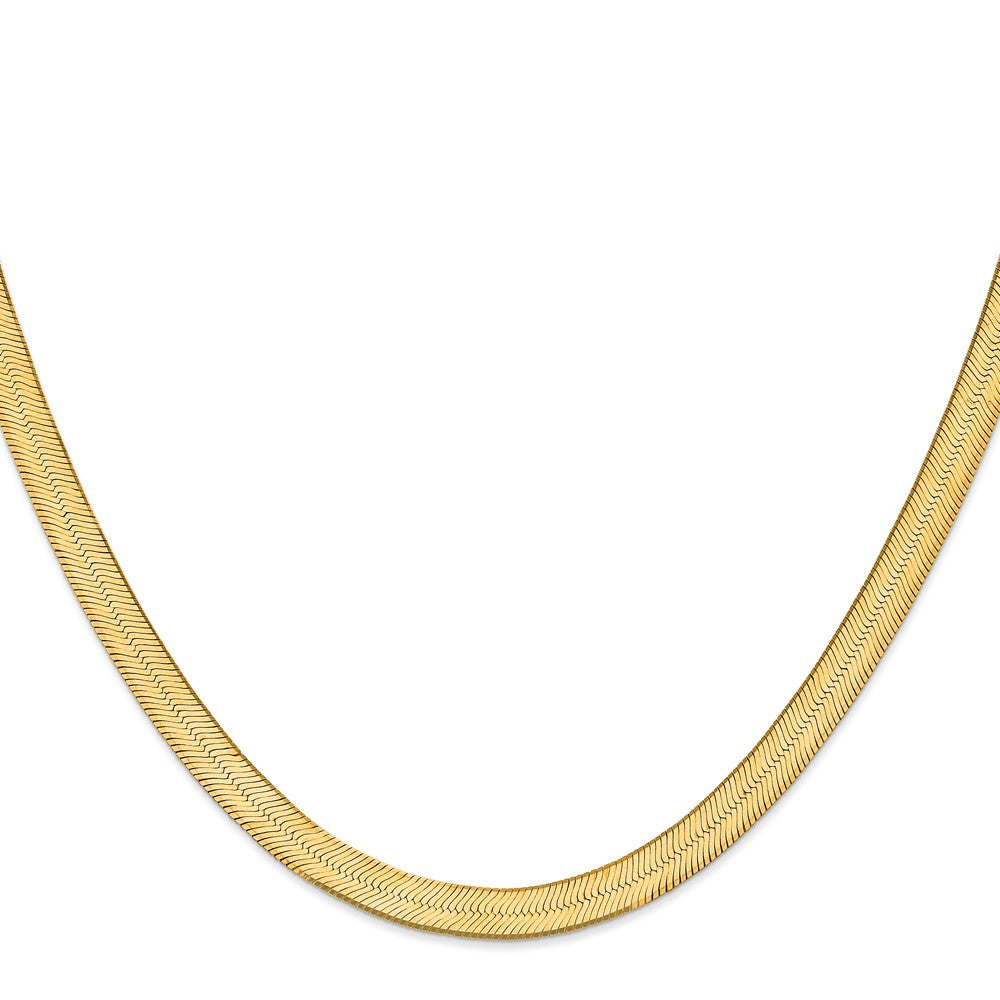 10k Yellow Gold 6.5 mm Silky Herringbone Chain (16.8 grams)