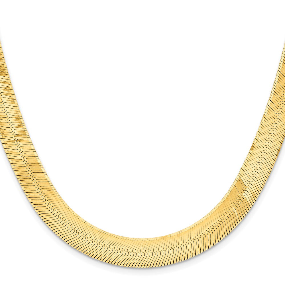 10k Yellow Gold 10 mm Silky Herringbone Chain (28.15 grams)