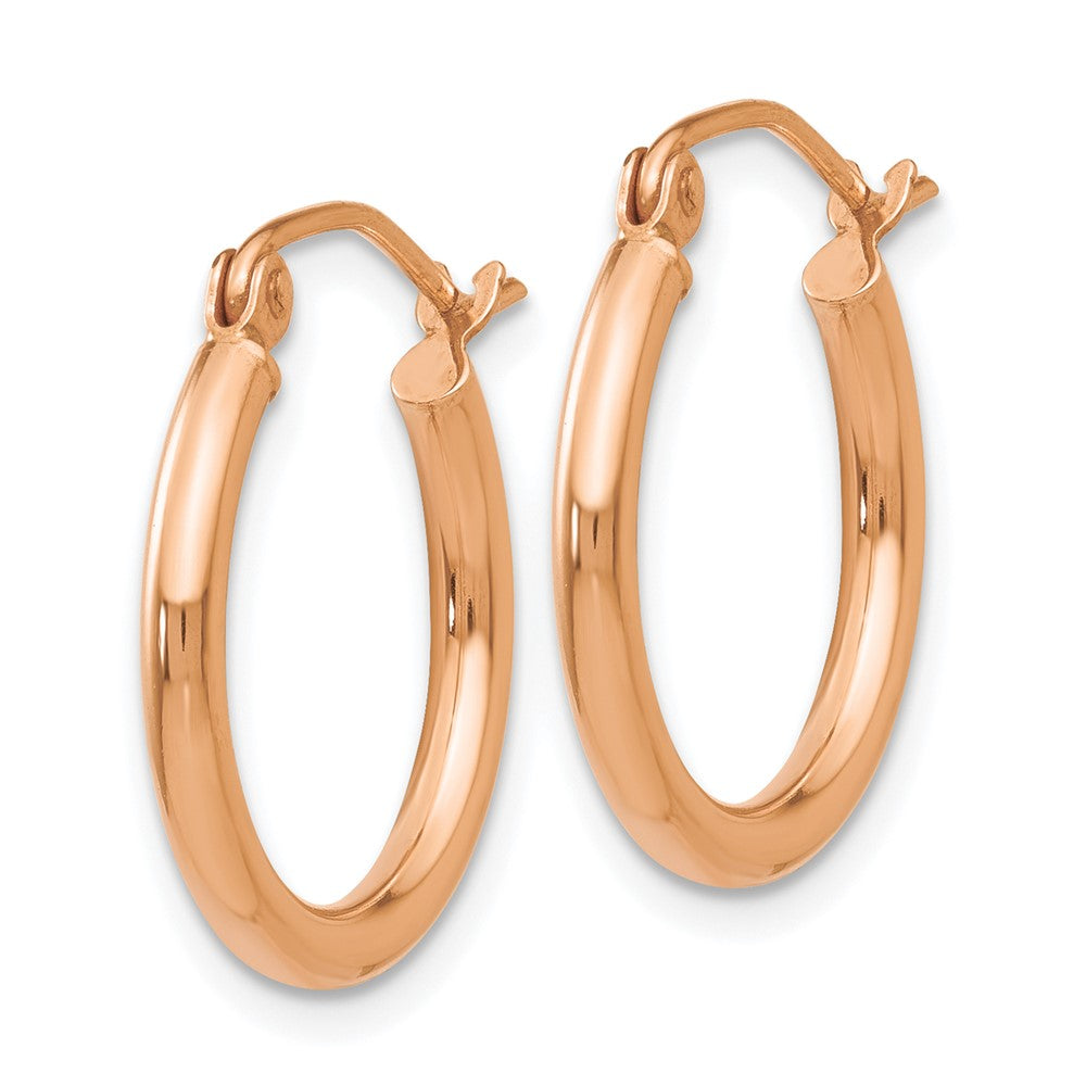 10k Yellow Gold 18.09 mm Tube Hoop Earrings (1.02 grams)