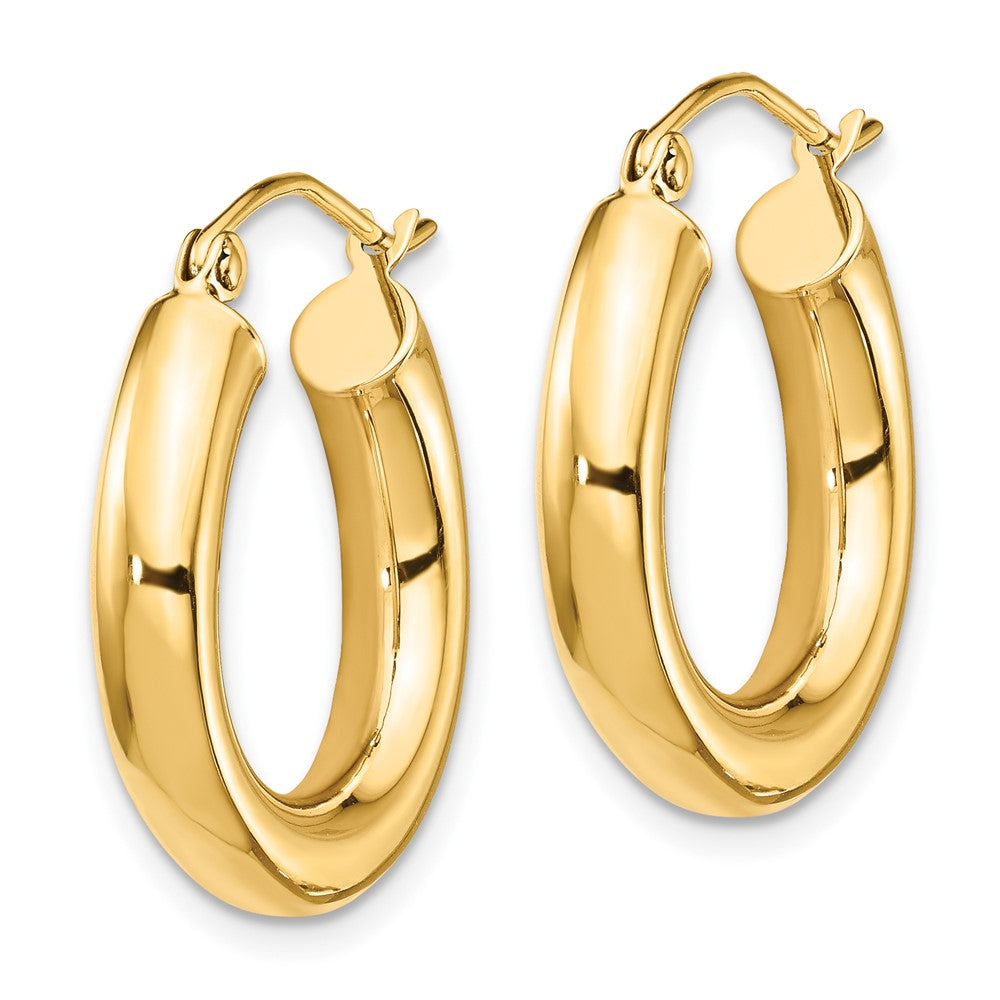 10k Yellow Gold 19.82 mm Tube Hoop Earrings (1.6 grams)