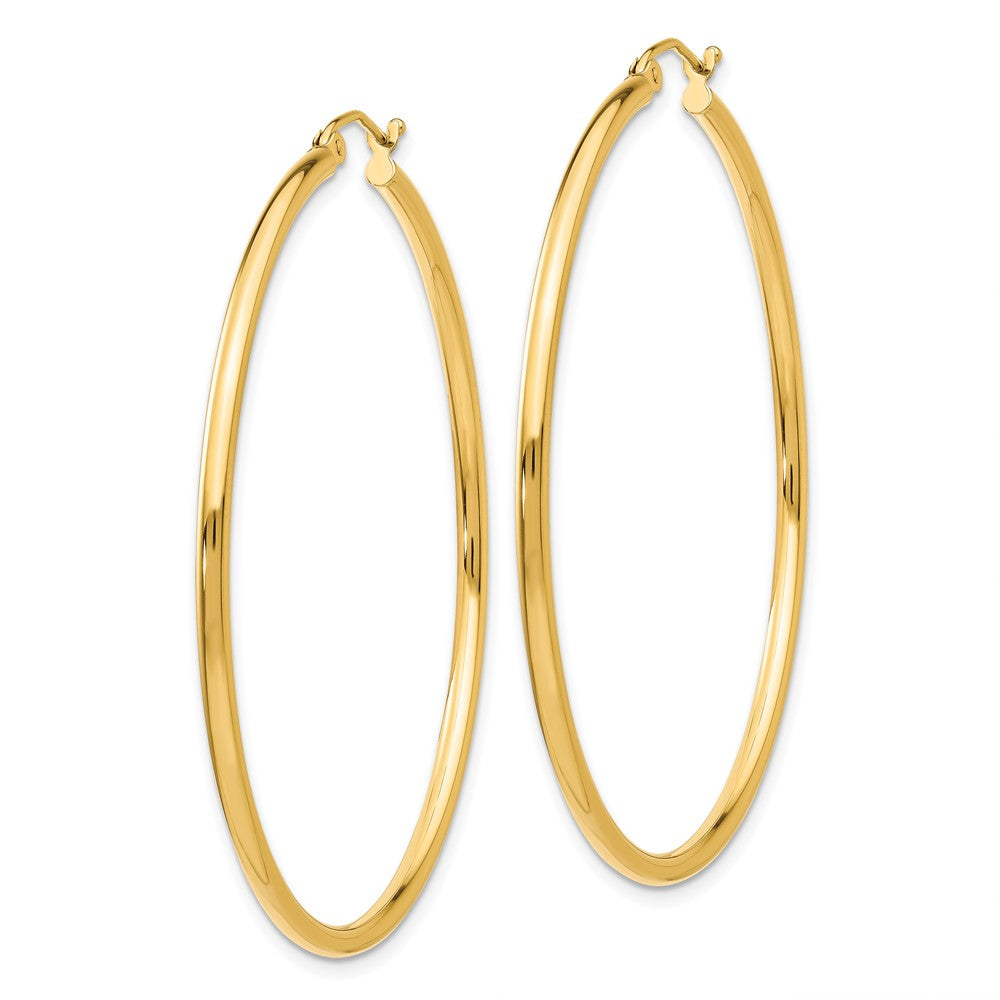 10k Yellow Gold 51.06 mm Tube Hoop Earrings (2.88 grams)