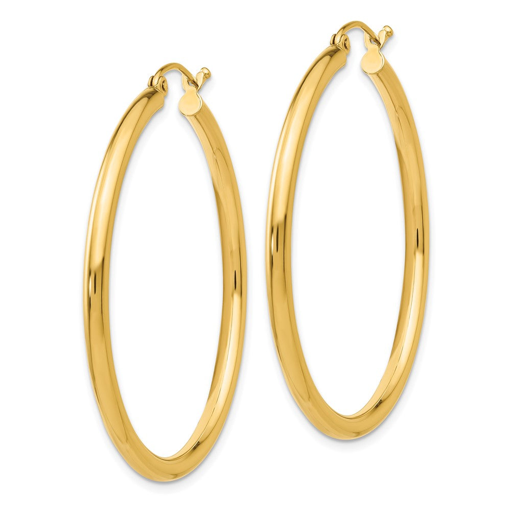 10k Yellow Gold 40.53 mm Tube Hoop Earrings (2.79 grams)