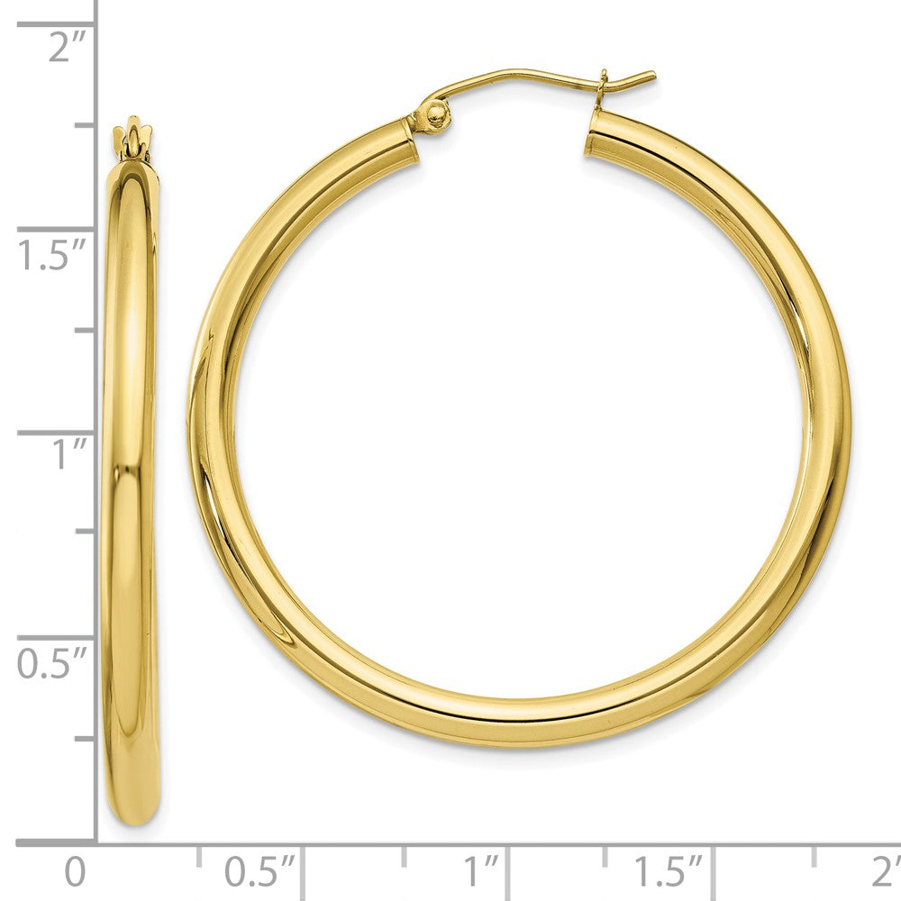 10k Yellow Gold 41.12 mm Tube Hoop Earrings (3.21 grams)