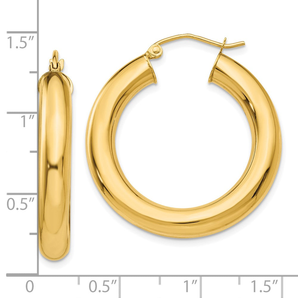 10k Yellow Gold 5 mm Lightweight Hoop Earrings (3.37 grams)
