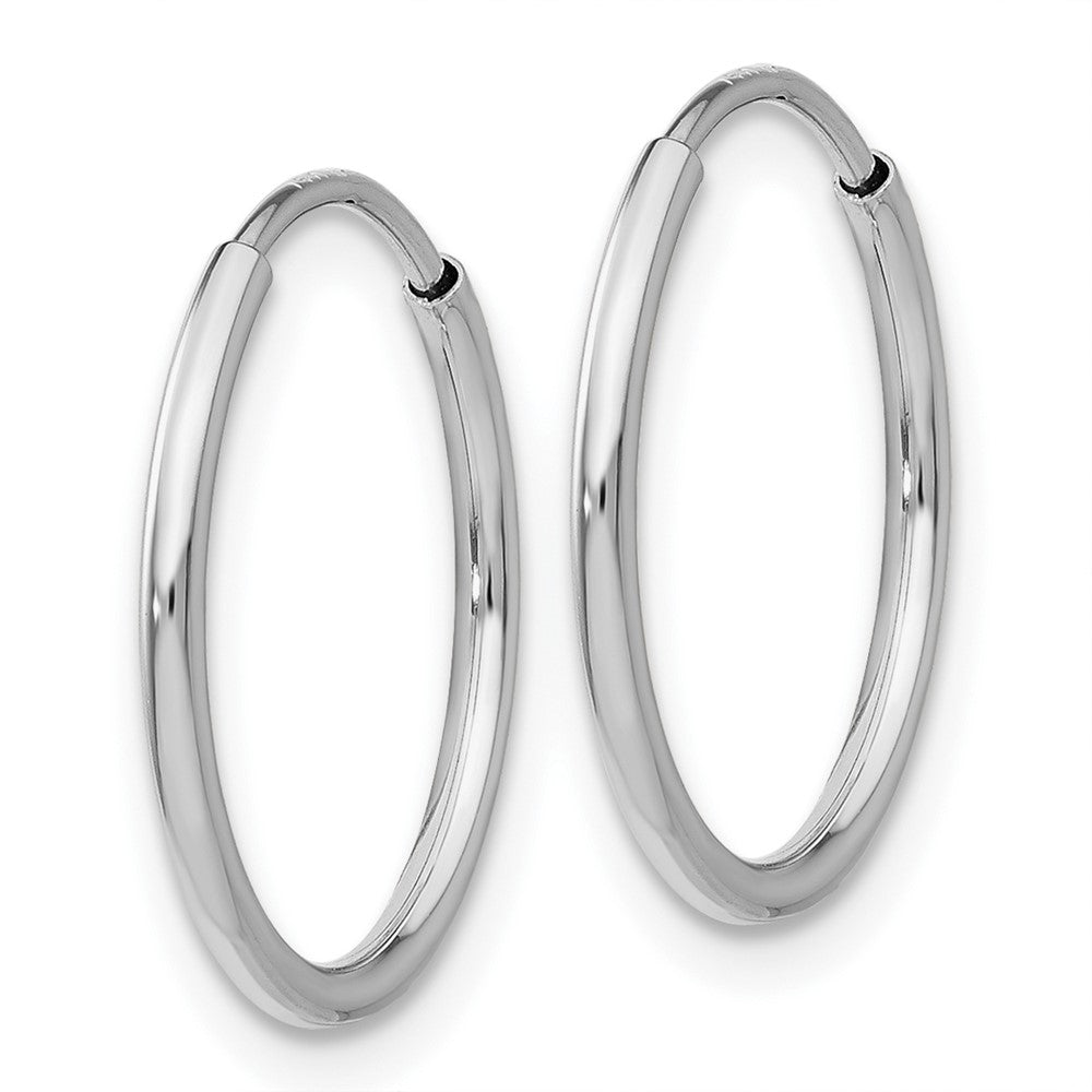 10k White Gold 25 mm Endless Hoop Earrings (0.65 grams)