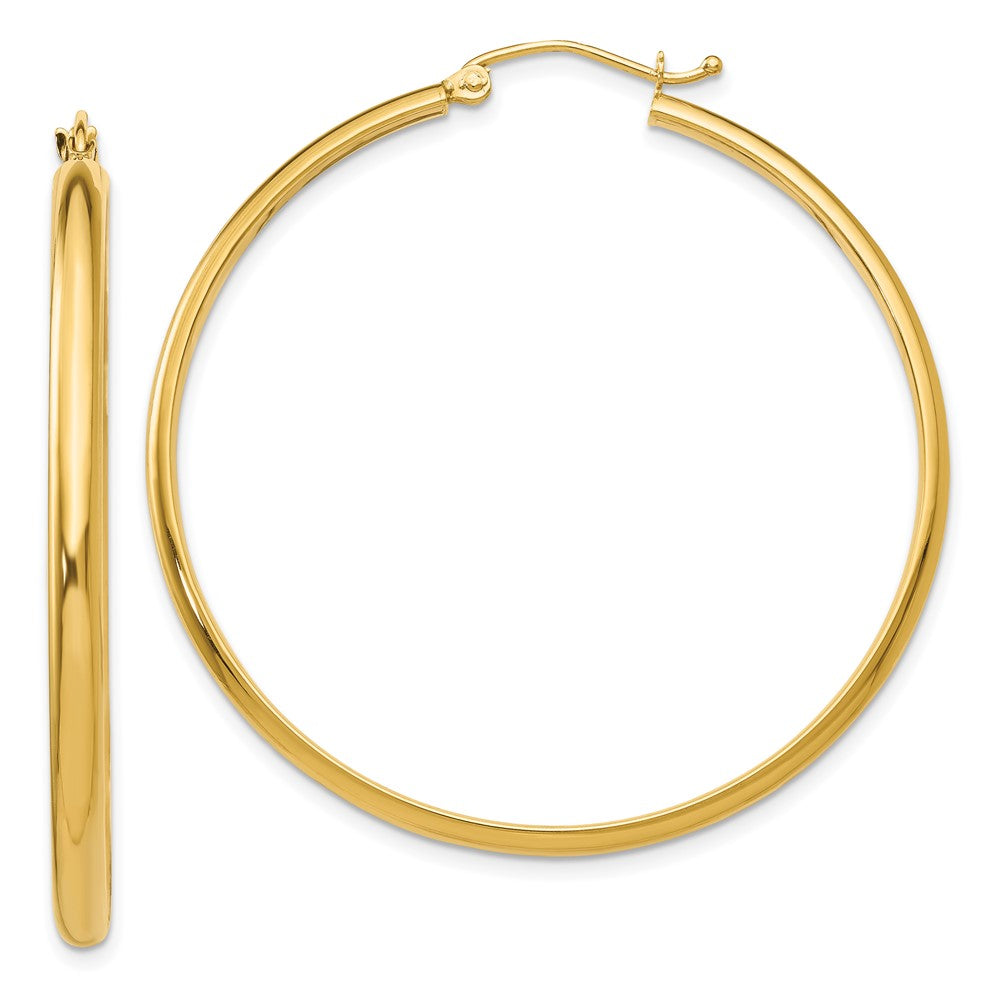10k Yellow Gold 44 mm Polished Hoop Earring (2.87 grams)