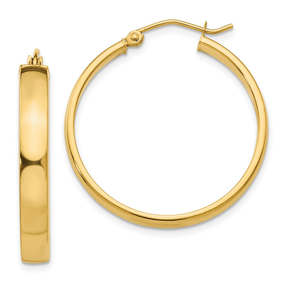 10k Yellow Gold 4 mm Polished Hoop Earring (2.3 grams)