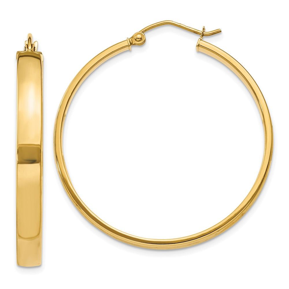 10k Yellow Gold 4 mm Polished Hoop Earring (2.9 grams)